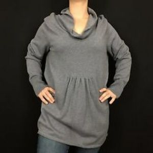 Soft Grey Eddie Bauer Cowel Neck Sweater
